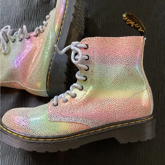 Dr. Martens Black and White Lace-Up Boots - Picture 5 of 15